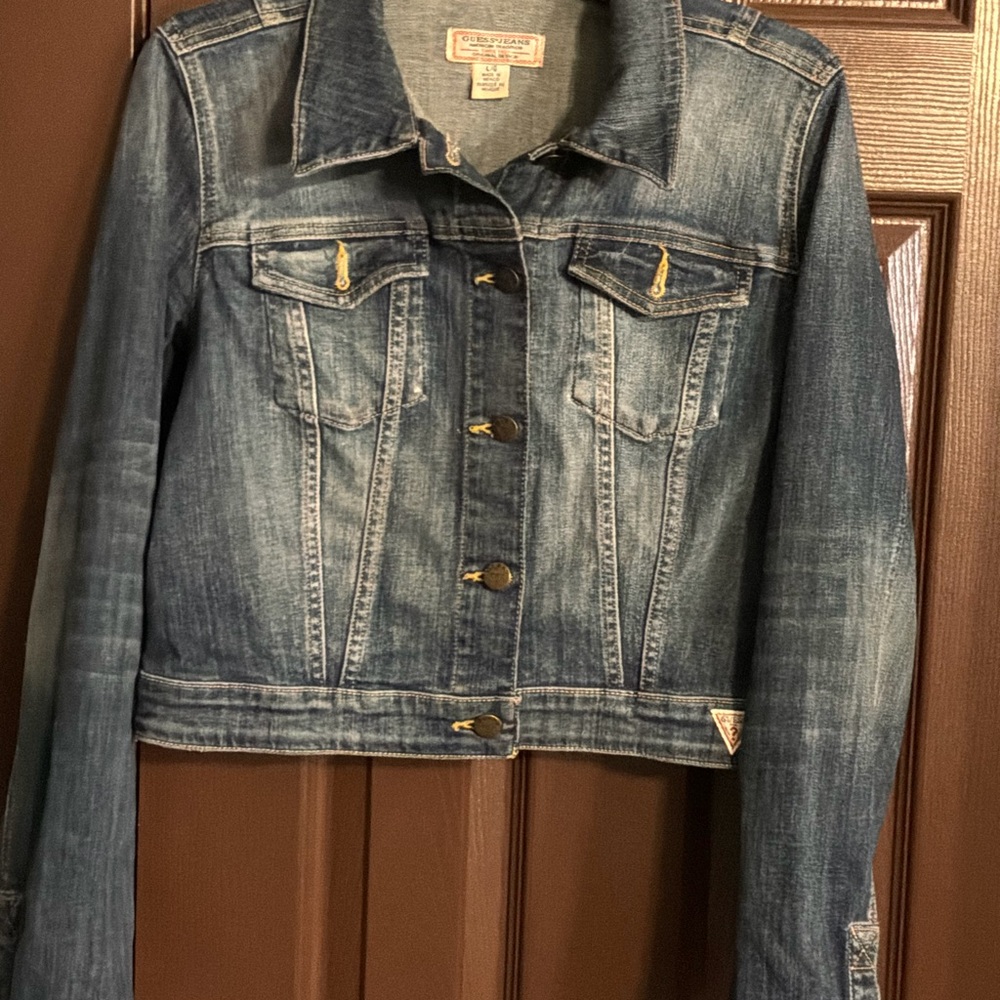 Guess by Marciano Faded Blue Denim Trucker Jacket